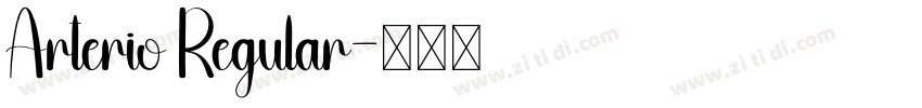 Arterio Regular字体转换 Arterio Regular字体转换